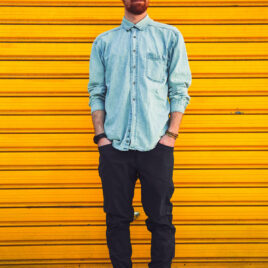 Light blue denim shirt